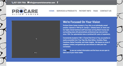 Desktop Screenshot of procarevisioncenter.com